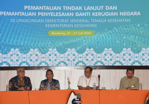 Pertemuan Pamantauan Tindak Lanjut dan Pemantauan Penyelesaian Ganti Kerugian Negara di lingkungan Direktorat Jenderal Tenaga Kesehatan